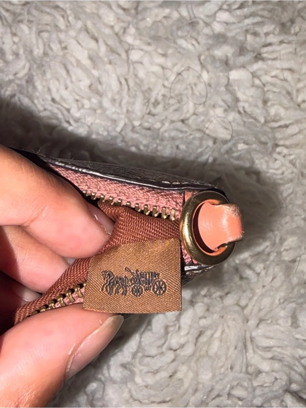 Coach Signature Canvas Wristlet (Clutch)